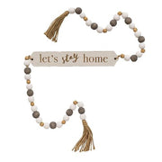 Let's Stay Home Beaded Banner