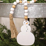 Smiling Snowman Beaded Garland