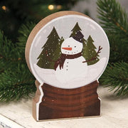 Chunky Snowman Forest Snowglobe Sitter