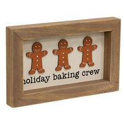 Holiday Baking Crew Gingerbread Men Framed Sign