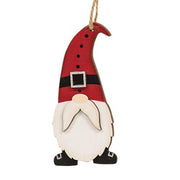 Wooden Santa Gnome Ornament