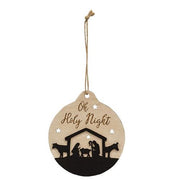 Oh Holy Night Silhouette Bulb Ornament  (2 Count Assortment)