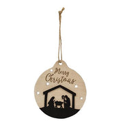 Oh Holy Night Silhouette Bulb Ornament  (2 Count Assortment)