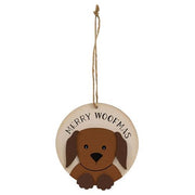 Merry Woofmas Wooden Ornament