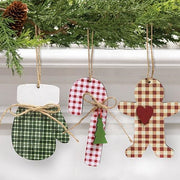 Country Plaid Christmas Ornament  (3 Count Assortment)