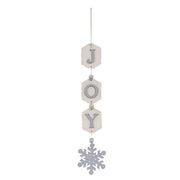 Joy Wooden Tag & Snowflake Garland