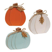 Fall Word Tag Chunky Pumpkin  (3 Count Assortment)