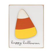 Happy Halloween Candy Corn Block