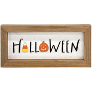 Halloween Candy Corn & Jack Framed Sign