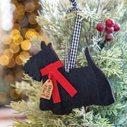 Santa Paws Scotty Dog Ornament