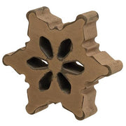 Antiqued Wooden Chunky Snowflake  (2 Count Assortment)