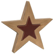 Burgundy & Mustard Cutout Stars (Set of 2)