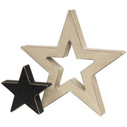 Black & White Cutout Stars (Set of 2)