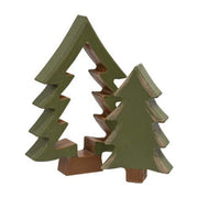 Wooden Christmas Tree Cutout Set (Set of 2)
