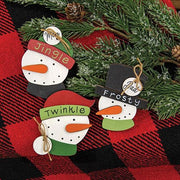 Twinkle - Jingle - Frosty Snowman Clip  (3 Count Assortment)