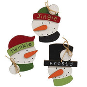 Twinkle - Jingle - Frosty Snowman Clip  (3 Count Assortment)