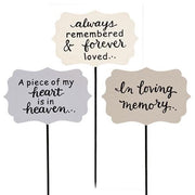 In Loving Memory Plant Stake  (3 Count Assortment)