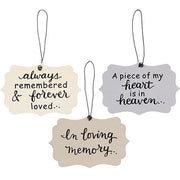 In Loving Memory Ornament  (3 Count Assortment)