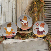 Hello Fall Gnome Plate  (3 Count Assortment)