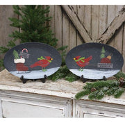 North Pole Express Cardinal Oval Plate  (2 Count Assortment)