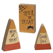 Trick or Treat Candy Corn Blocks (Set of 3)