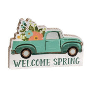 Welcome Spring Flower Truck Block