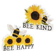 Bee Kind/Happy Bee & Sunflower Block  (2 Count Assortment)