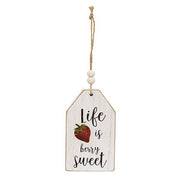 Summer Fruit Distressed Wooden Tag Ornaments (Set of 3)