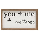 You + Me and the Cat Framed Sign with Photo Clip