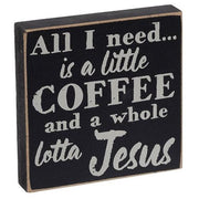 Coffee & Prayer Square Block  (2 Count Assortment)