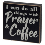 Coffee & Prayer Square Block  (2 Count Assortment)