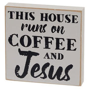 Coffee & Jesus Square Block  (3 Count Assortment)