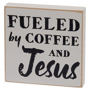 Coffee & Jesus Square Block  (3 Count Assortment)