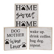 Dog Mother Square Block  (3 Count Assortment)
