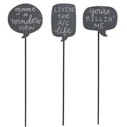 House Plant Sayings Stake  (3 Count Assortment)