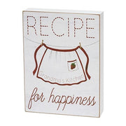 Recipe for Happiness Box Sign