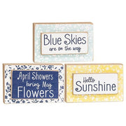 Blue Skies Are On The Way Block  (3 Count Assortment)