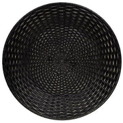 Antiqued Black Basket Weave Plate