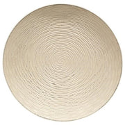 Antiqued White Carved Wood Plate