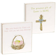 Easter Hope Square Block  (2 Count Assortment)