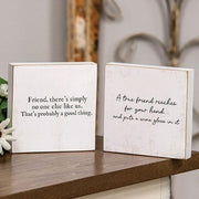 A True Friend Square Block  (2 Count Assortment)