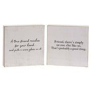 A True Friend Square Block  (2 Count Assortment)