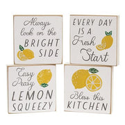 Always Look on the Bright Side Square Block  (4 Count Assortment)