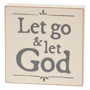 Let Go & Let God Square Block  (3 Count Assortment)