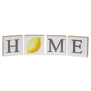 Lemon "Home" Blocks (Set of 4)