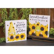 Gnome Place Like the Garden Box Sign  (2 Count Assortment)
