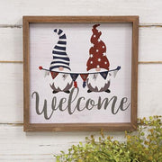 Gnome USA Welcome Framed Sign