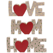Floral Mom - Love - Home Words with Mini Vase (Set of 3)
