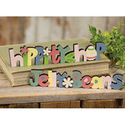 Hippity Hop Wooden Word Cutout Sitter