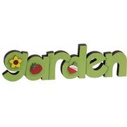 Garden Wooden Word Cutout Sitter